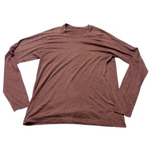 Lululemon Metal Vent Tech Long Sleeve Heathered Maroon Mens L Silverescent Shirt